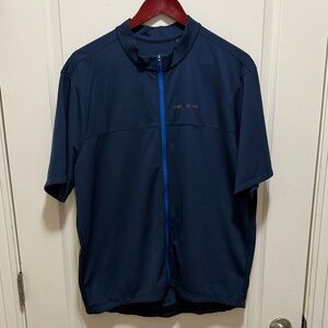 Pearl Izumi Navy Blue Cycling Jersey with Bright Blue Zip